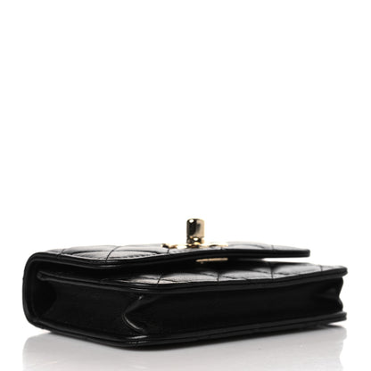 Chanel Lambskin Quilted Trendy CC Card Holder On Chain Black 4 of 11