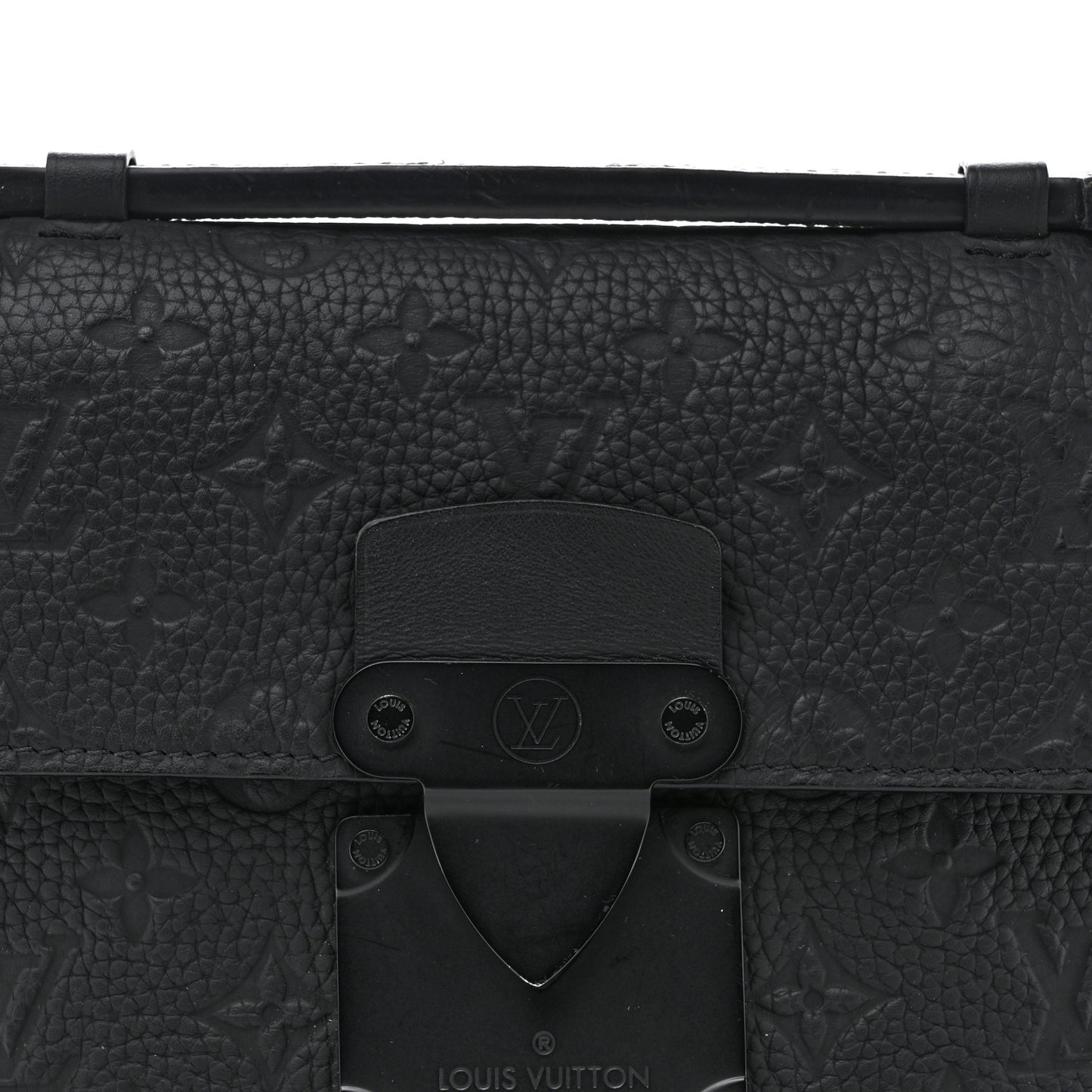 Taurillon Monogram S Lock Sling Bag Black