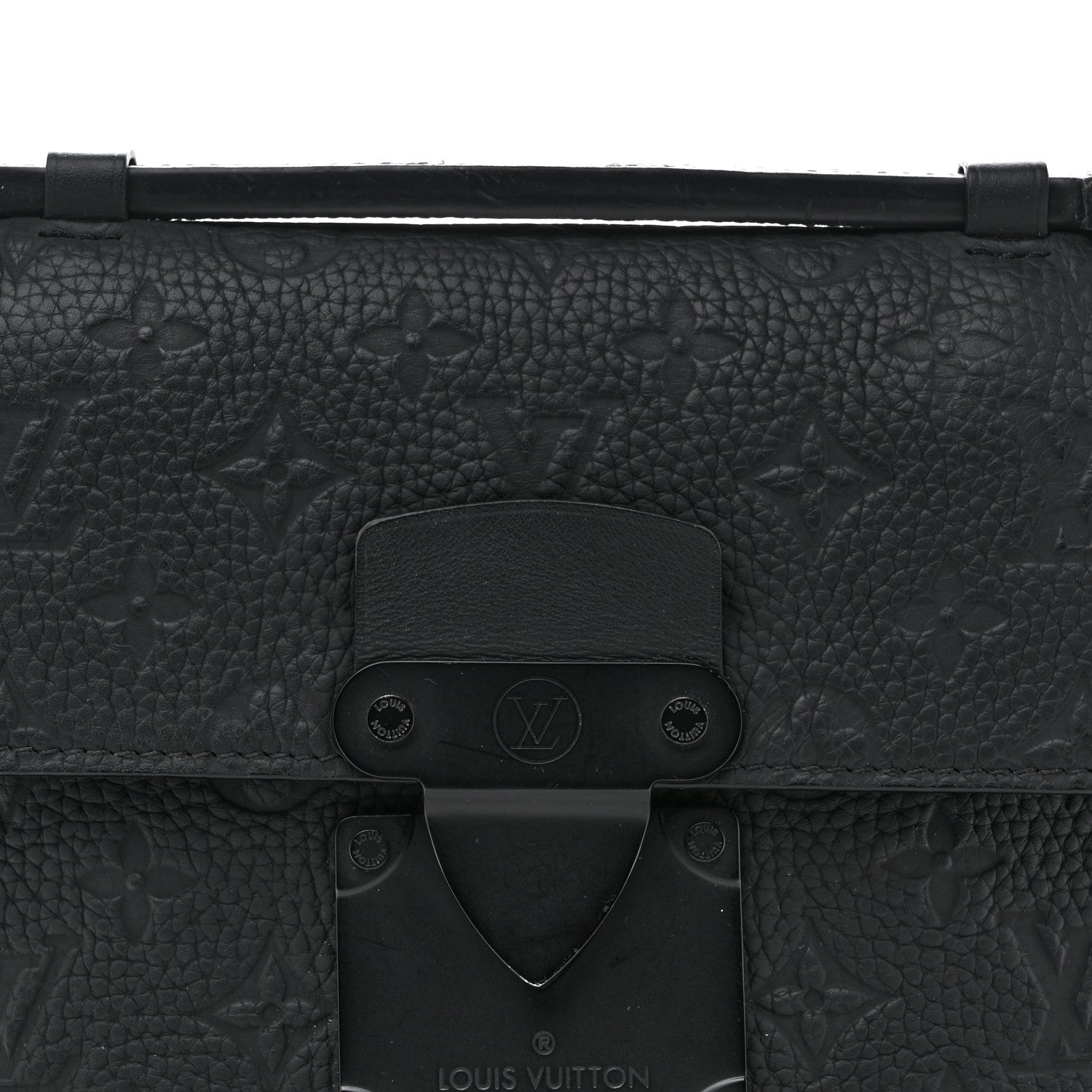 Louis Vuitton Taurillon Monogram S Lock Sling Bag Black 7 of 11