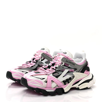Balenciaga Rubber Mesh Tri-Color Womens Track.2 Open Sneakers 37 Pink Grey White 3 of 7