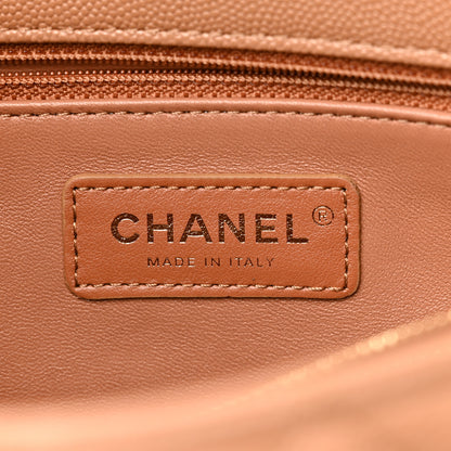 Chanel Caviar Lizard Embossed Quilted Small Coco Handle Flap Brown 6 of 11