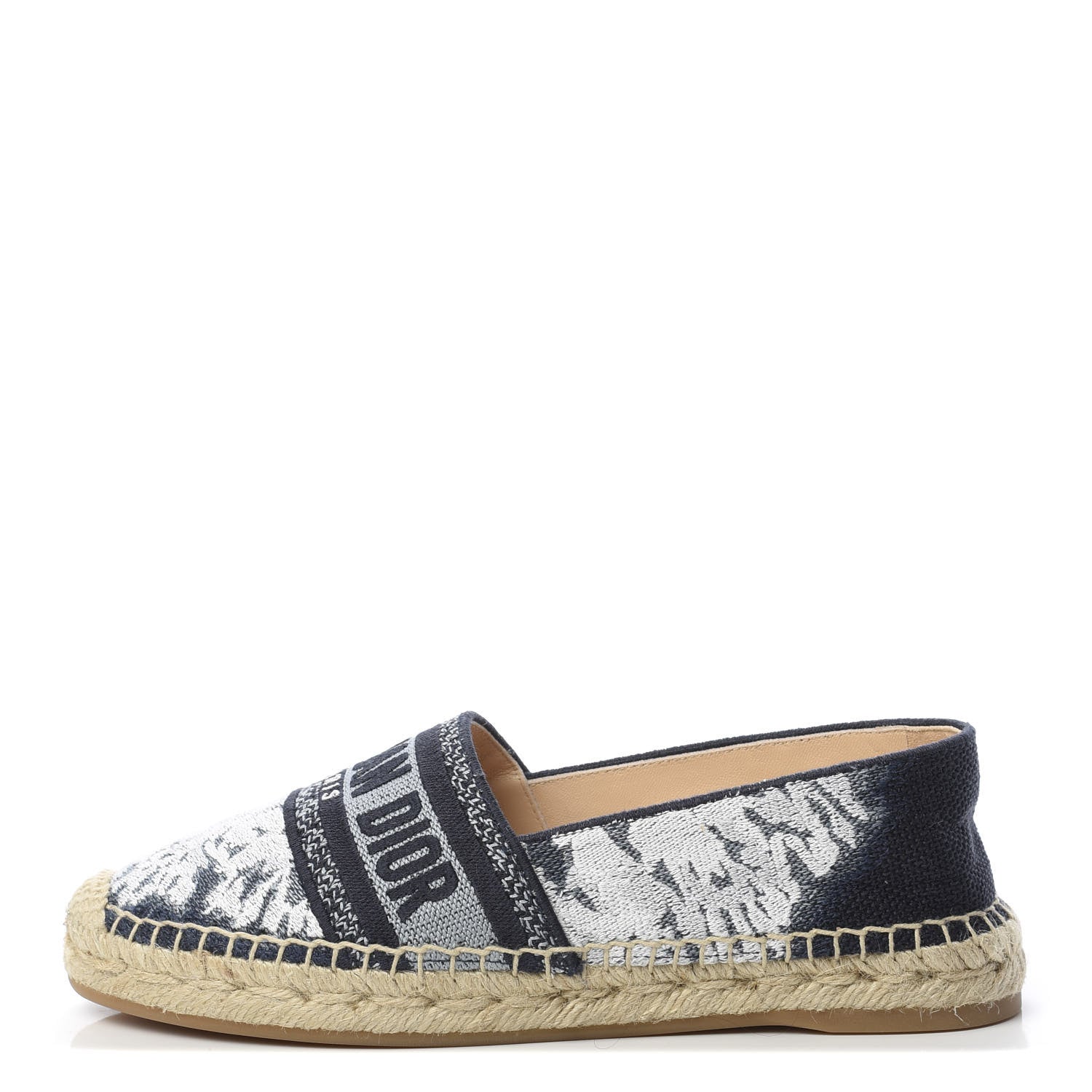 Christian Dior Canvas Tie and Dior Embroidered Granville 15mm Espadrilles 36.5 Denim 1 of 9