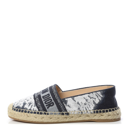 Christian Dior Canvas Tie and Dior Embroidered Granville 15mm Espadrilles 36.5 Denim 1 of 9