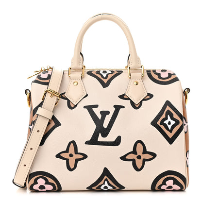 Louis Vuitton Monogram Giant Wild At Heart Speedy Bandouliere 25 Creme 1 of 9