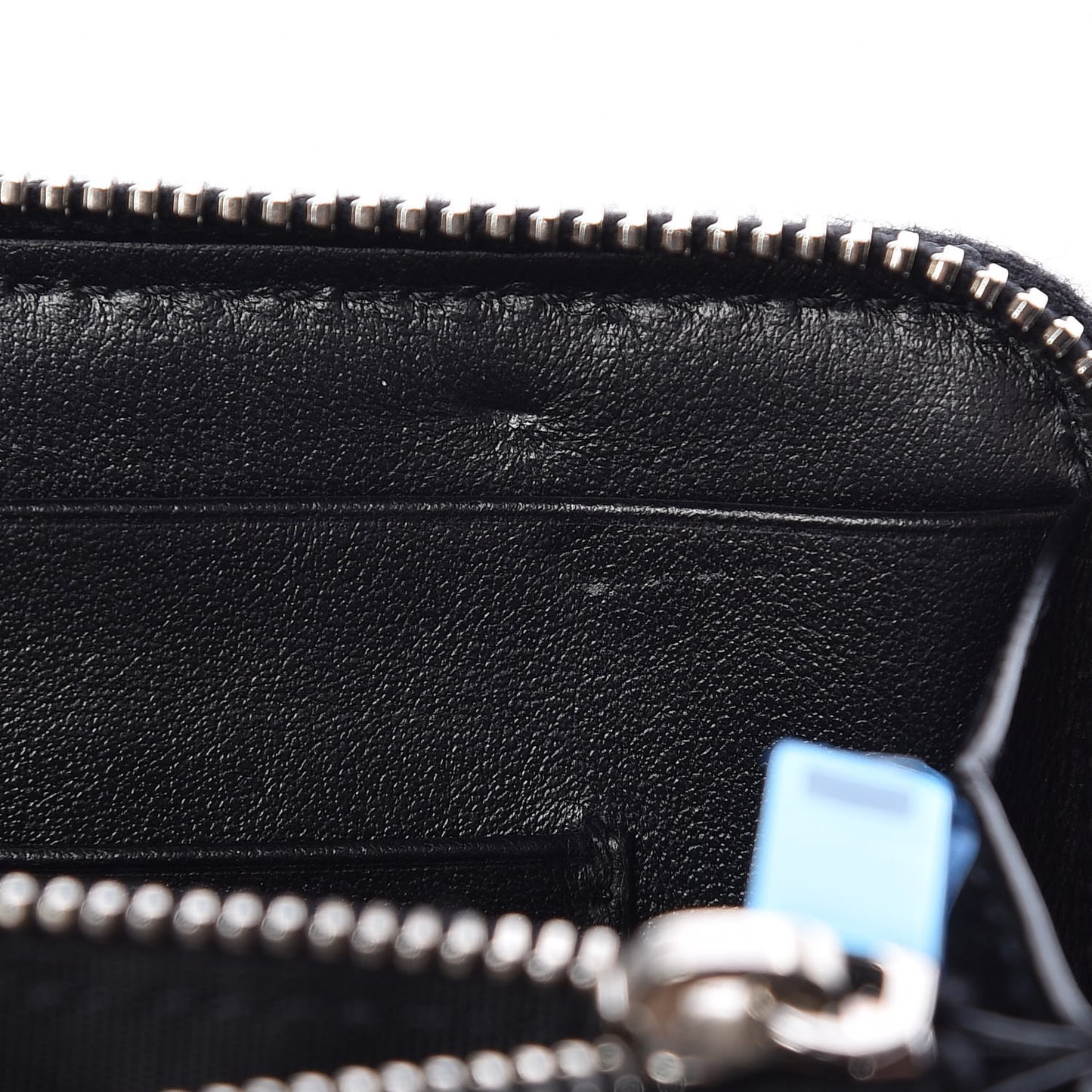 Calfskin Crocodile Embossed Monogram Zip Around Wallet Black