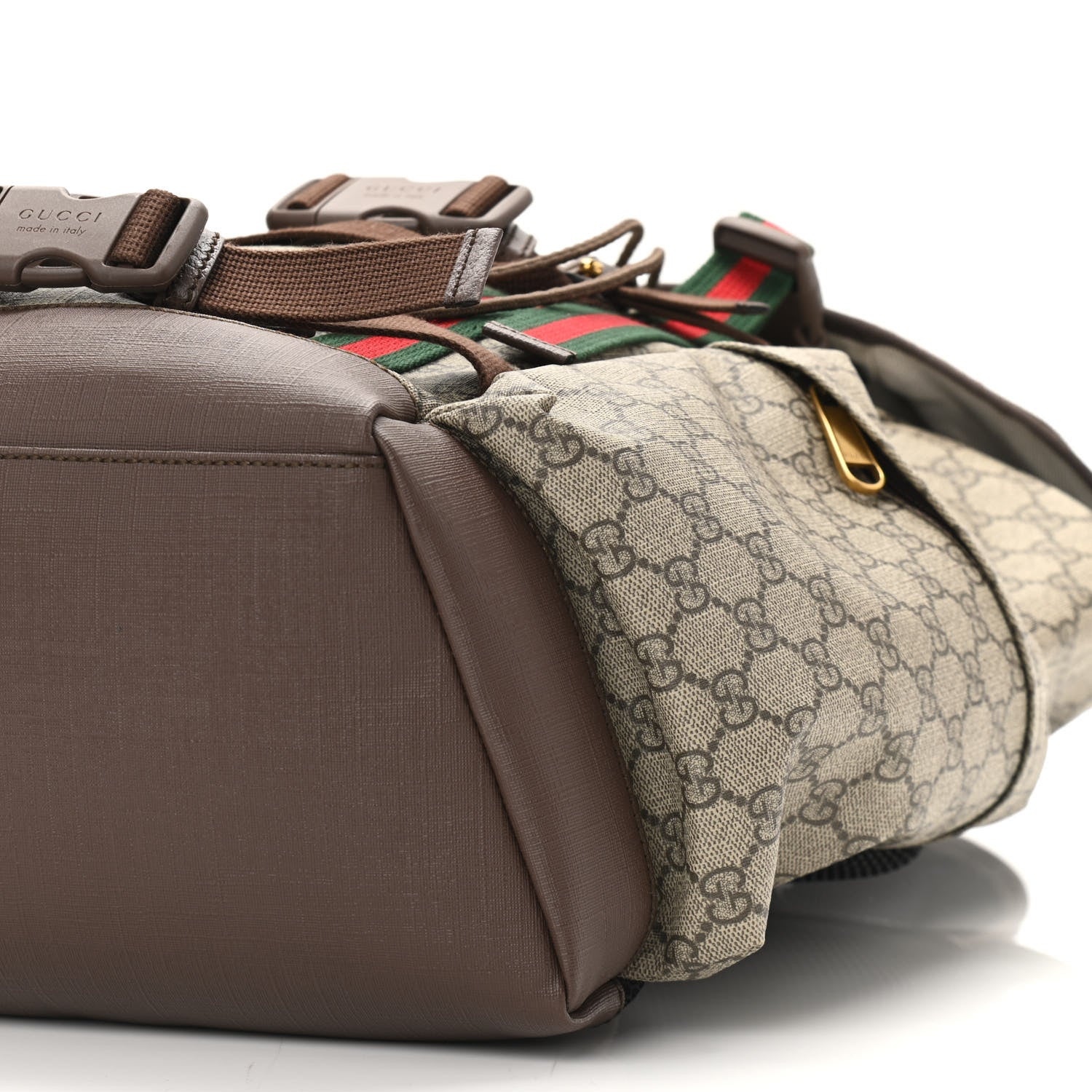 Gucci GG Supreme Monogram Web Skateboard Backpack Brown 10 of 10