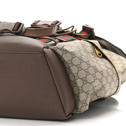 Gucci GG Supreme Monogram Web Skateboard Backpack Brown 10 of 10