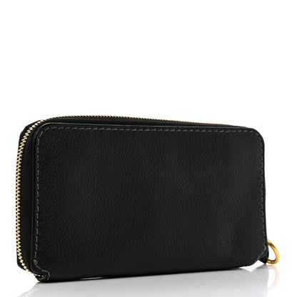 Chloe Grained Calfskin Marcie Long Zip Around Wallet Black 3 of 9