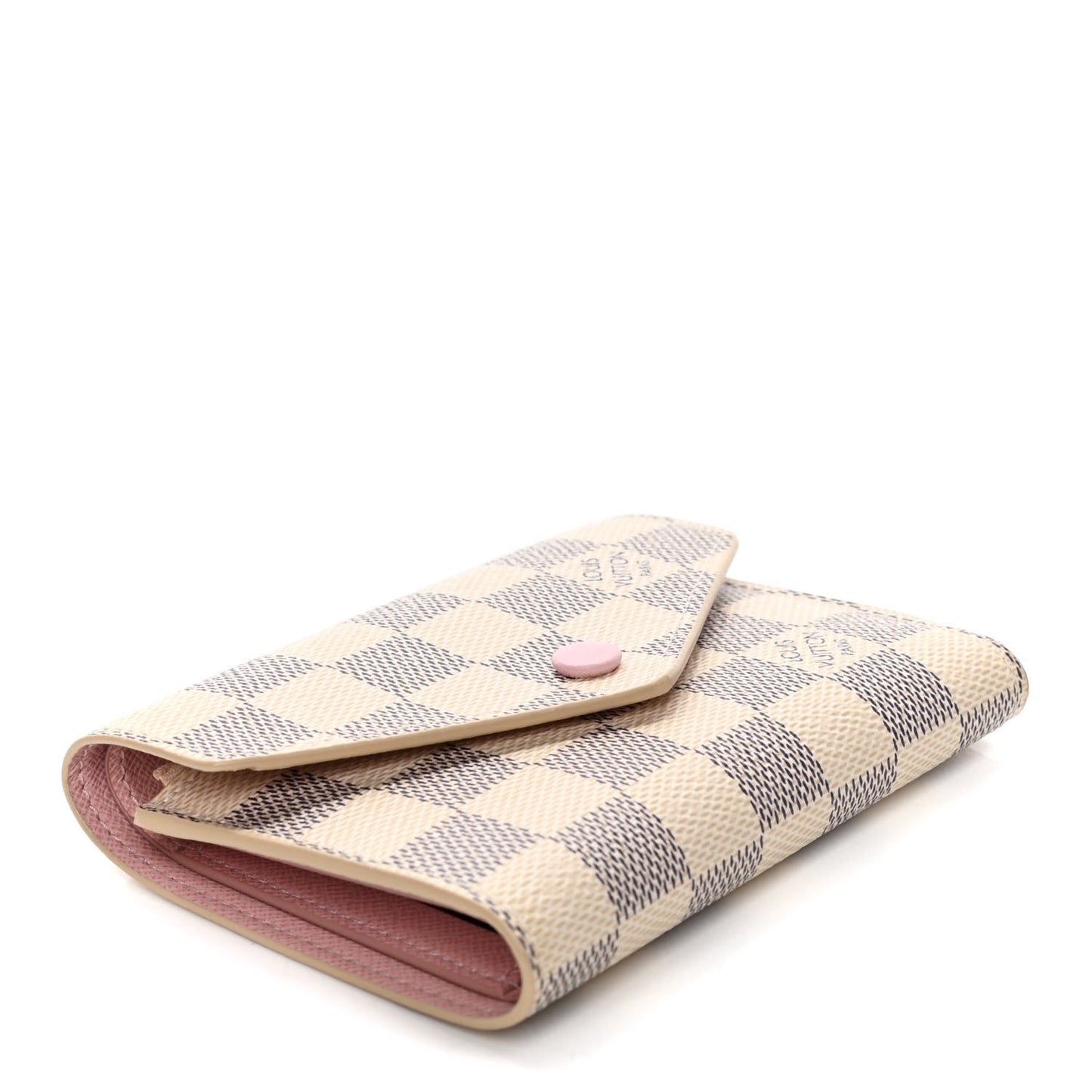 Damier Azur Victorine Wallet Rose Ballerine