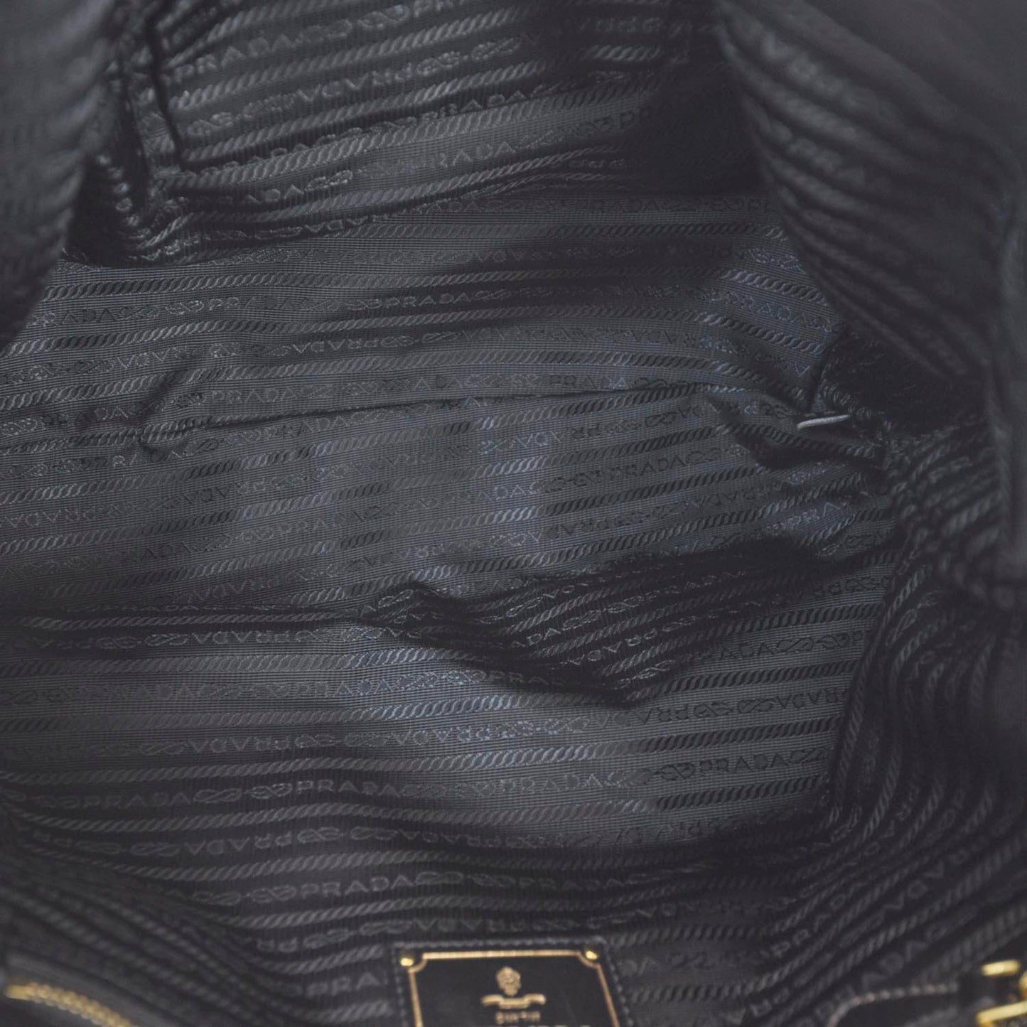 Nappa Leather Gaufre Tote Nero Black