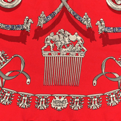 Hermes Silk Mousseline Les Cavaliers D'Or Scarf 2 of 4