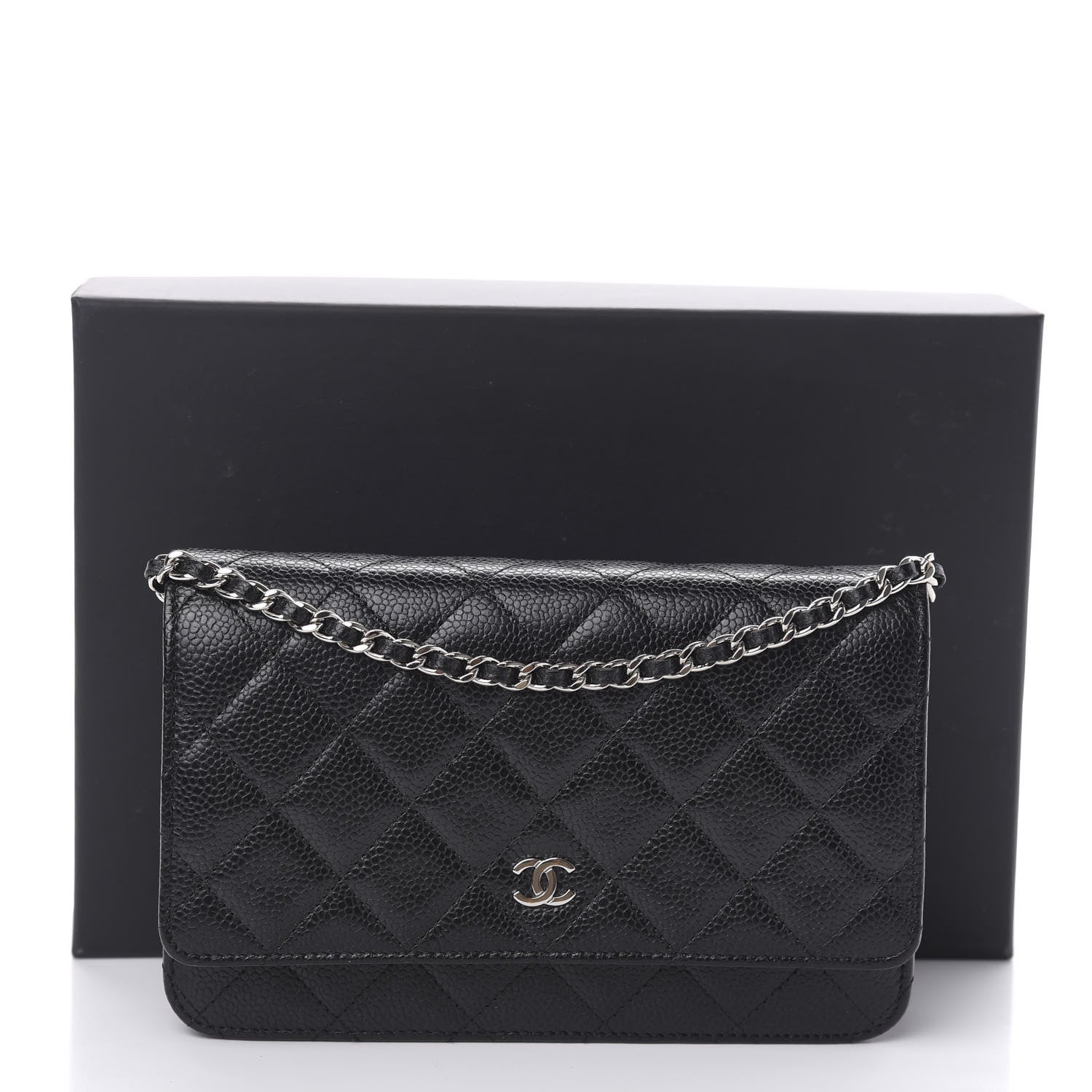 Chanel Caviar Quilted Wallet On Chain WOC Black 12 of 12