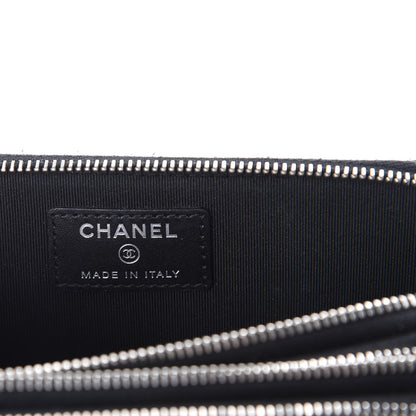 Chanel Caviar Quilted Triple Zip Wallet Black 8 of 8