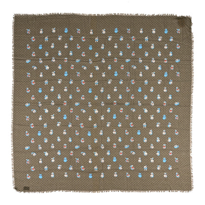 Gucci X DORAEMON Modal Silk Mini Vintage Monogram Shawl Beige 1 of 3