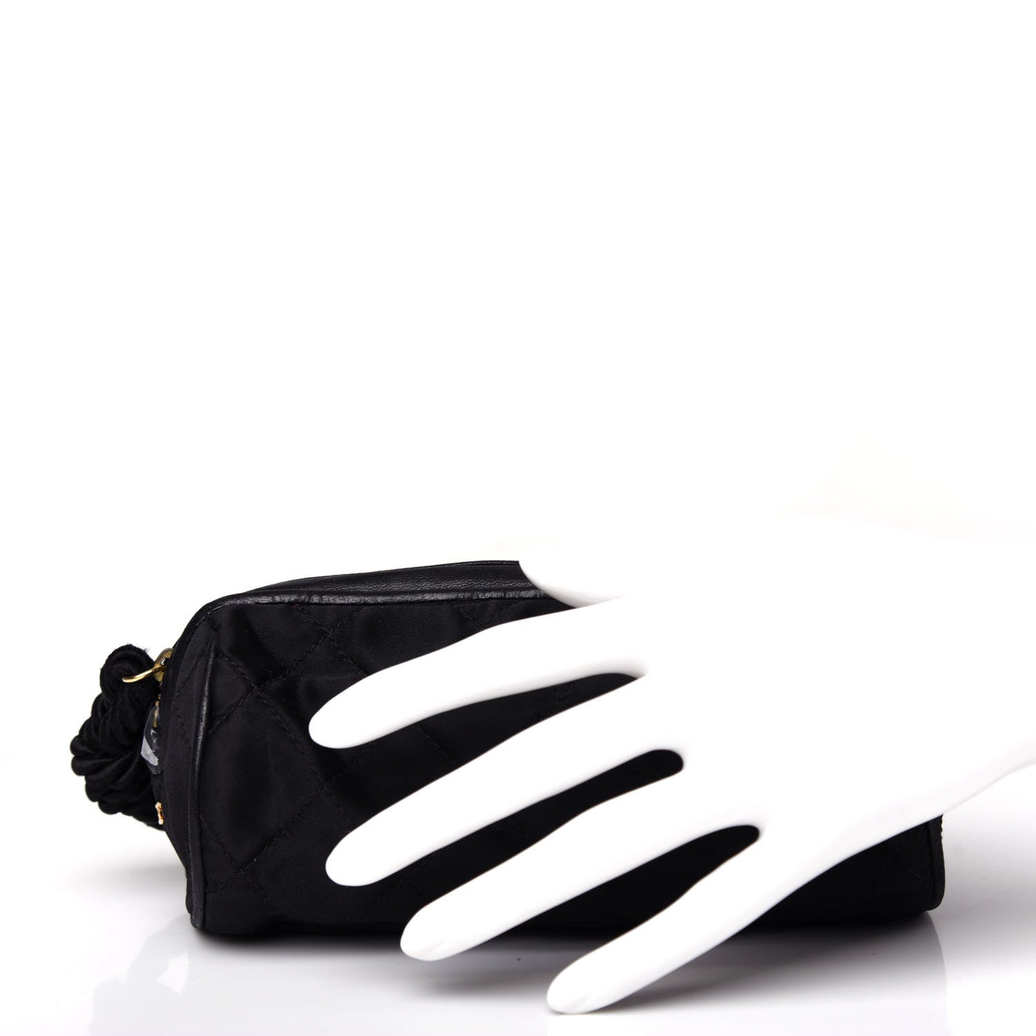 Chanel Satin Clutch Black 3 of 10