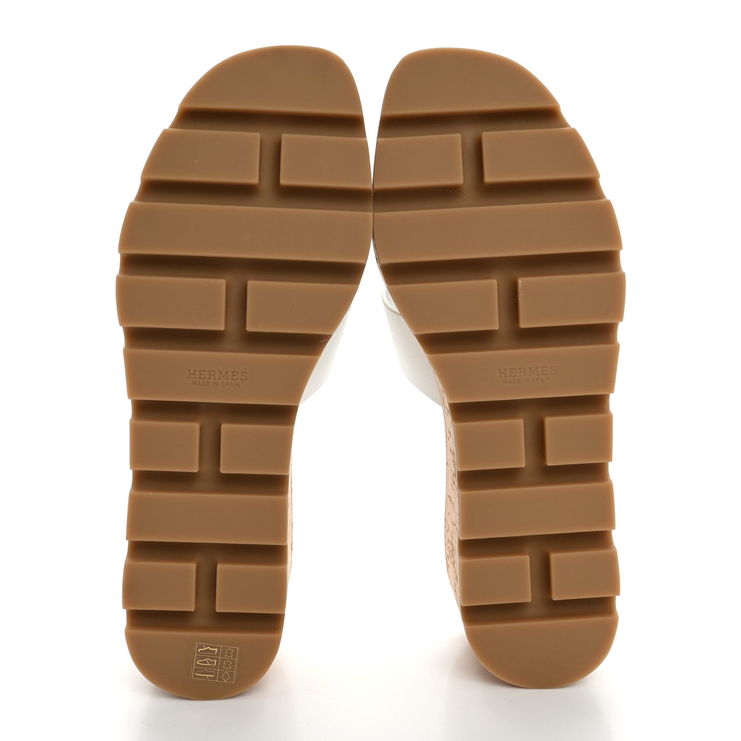 Calfskin Cork Eze 30 Sandals 37 White