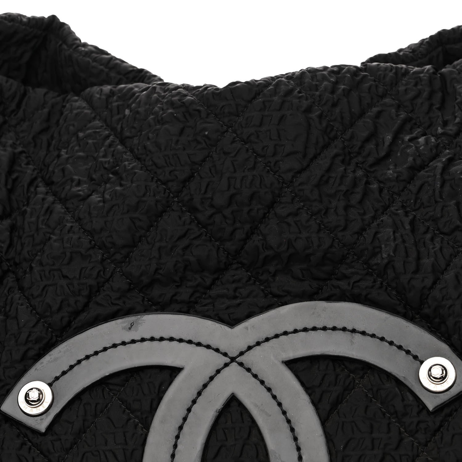 Chanel Nylon Quilted CC Logo Tote Black 8 of 17
