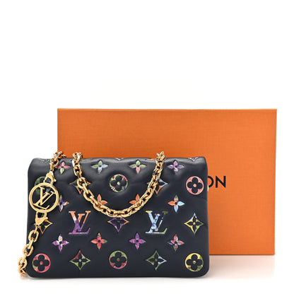 Louis Vuitton Lambskin Embossed Monogram LV Garden Pochette Coussin Navy 11 of 11