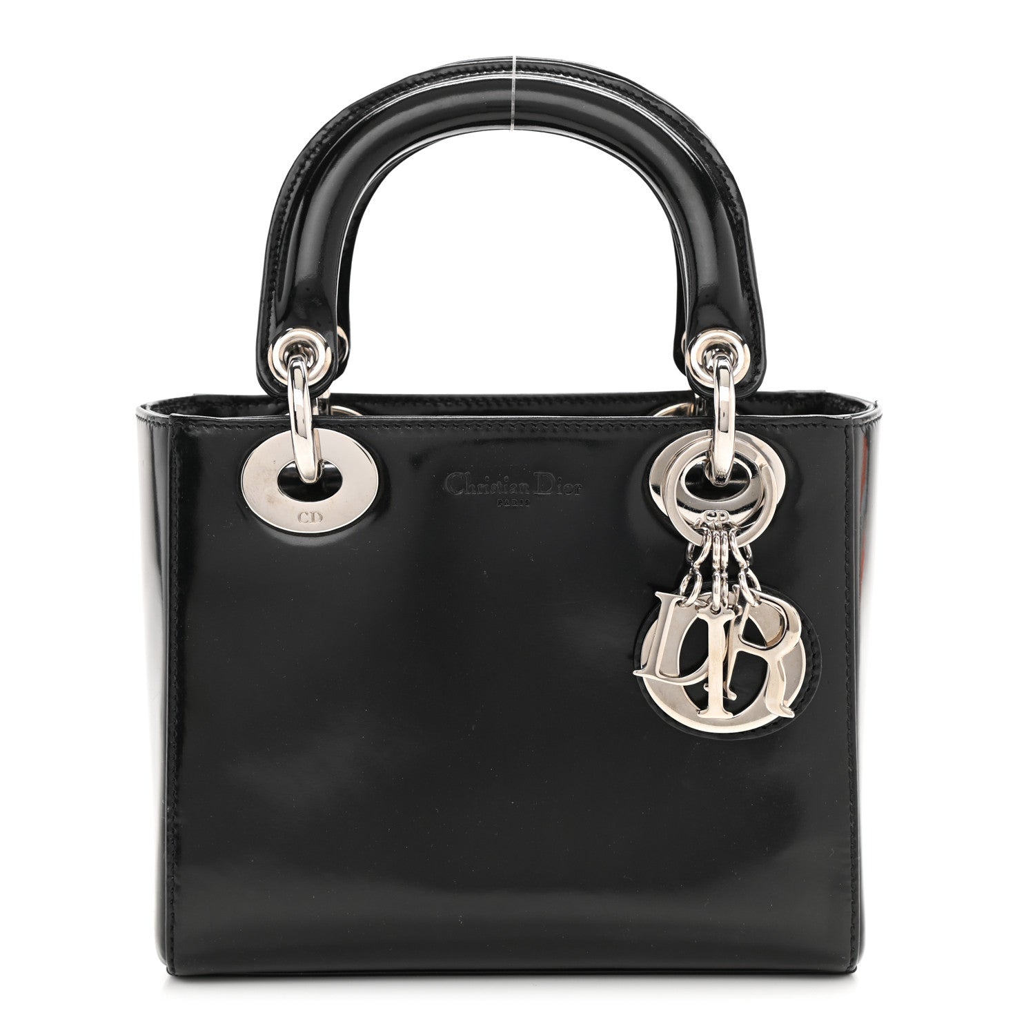 Christian Dior Glazed Calfskin Mini Lady Dior Black 1 of 10