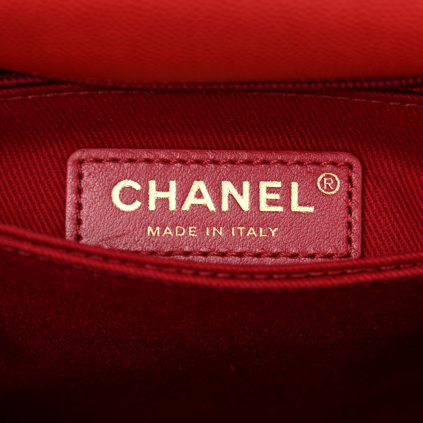 Caviar Quilted Mini Coco Handle Flap Red