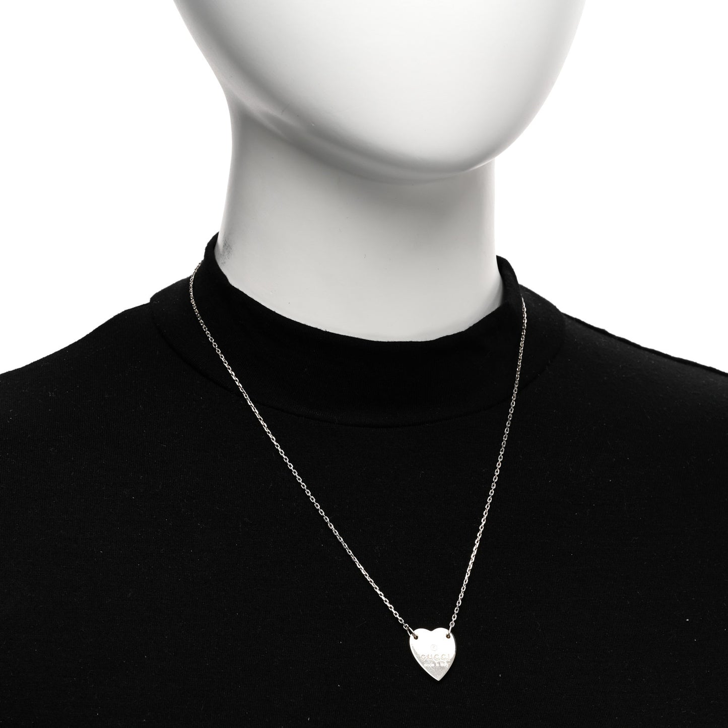 Sterling Silver Trademark Heart Pendant Necklace