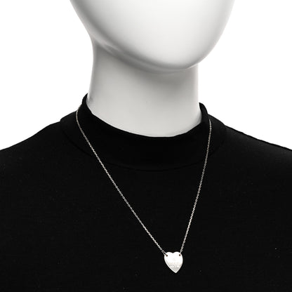 Gucci Sterling Silver Trademark Heart Pendant Necklace 2 of 6