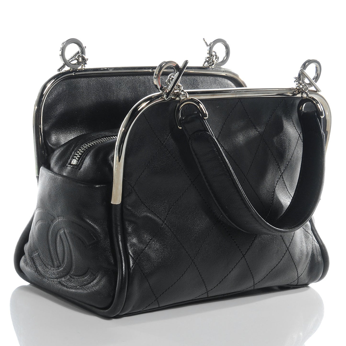 Lambskin Ultimate Soft Frame Bag Black