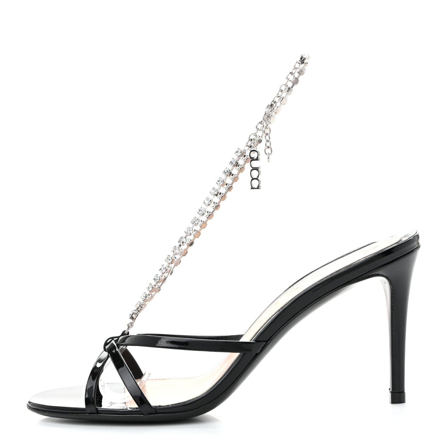 Vernice Crystal Sandals 37 Black