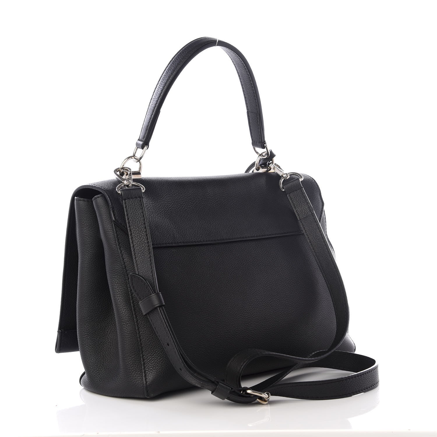 Louis Vuitton Soft Calfskin Lockme II Top Handle Black 2 of 7