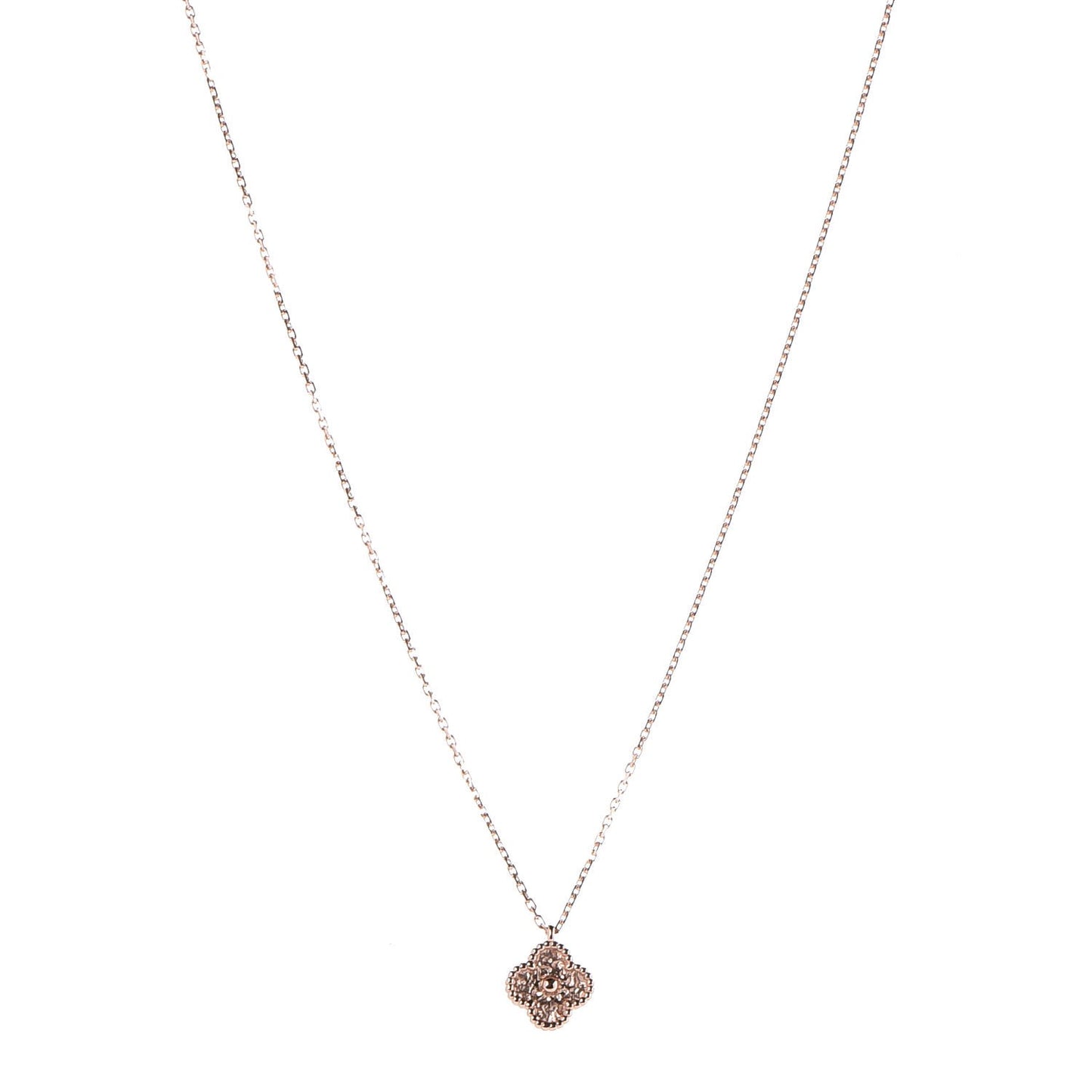 18K Rose Gold Sweet Alhambra Pendant Necklace