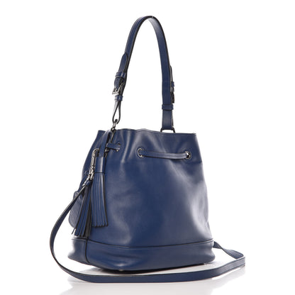 Prada Soft Calfskin Bucket Bag Bleuette 4 of 10