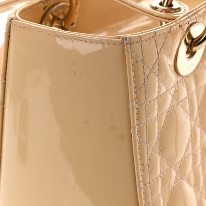 Christian Dior Patent Cannage Medium Lady Dior Beige 15 of 16
