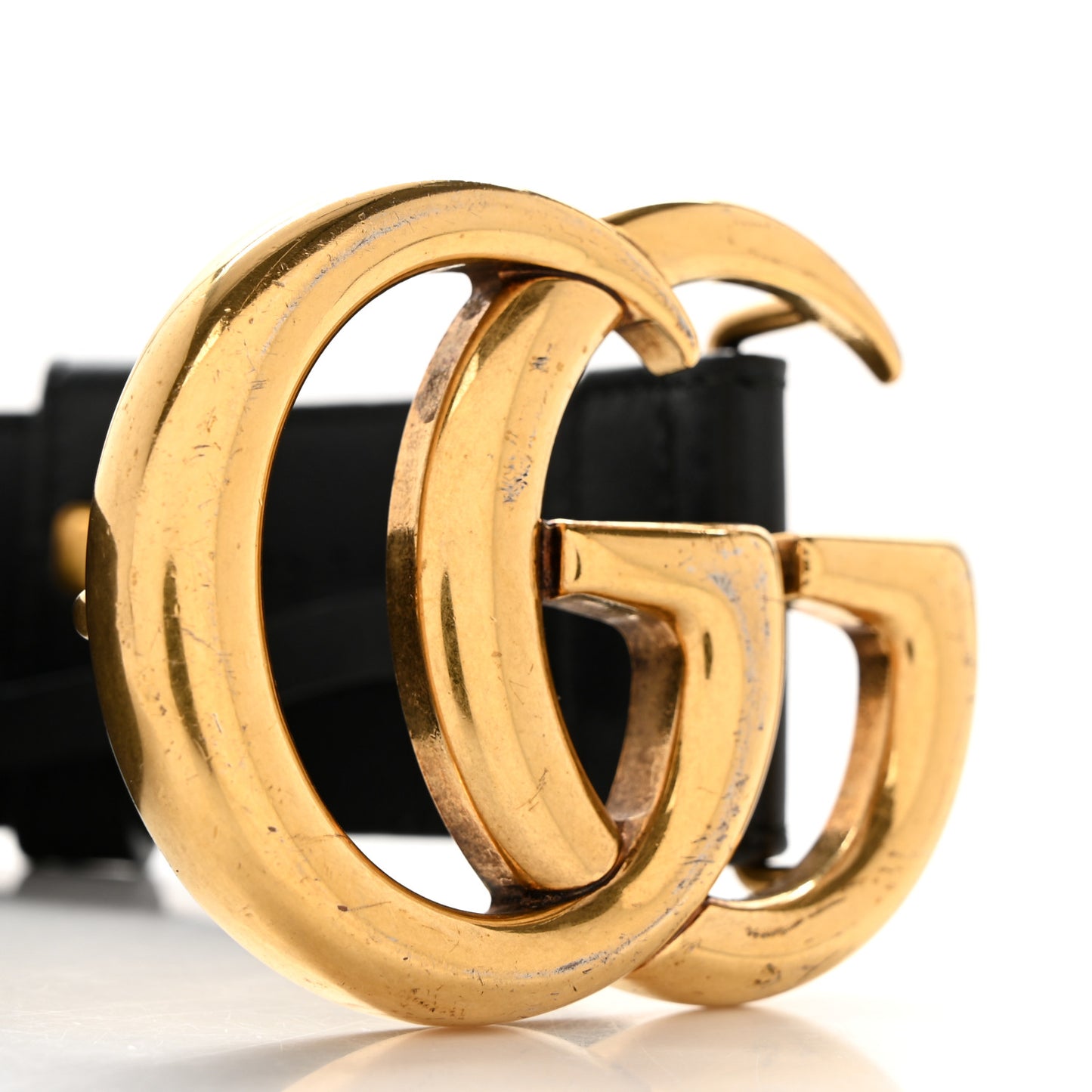 Plutone Calfskin Double G 40mm Belt 90 36 Black