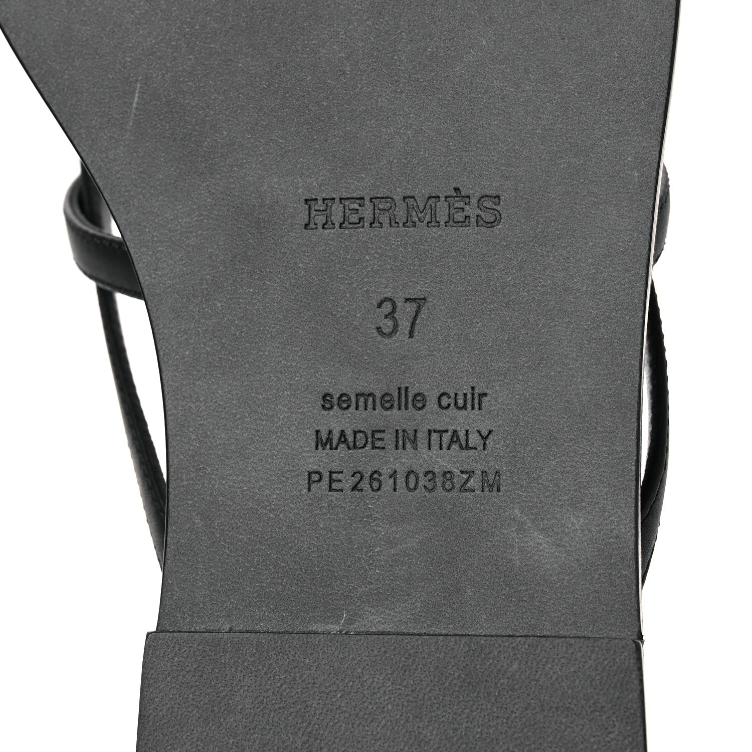 Hermes Calfskin Miss Sandals 37 Black 8 of 11