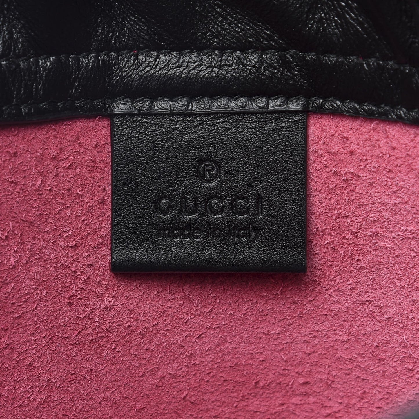 Grained Calfskin Logo Drawstring Backpack Box Pink Green Black