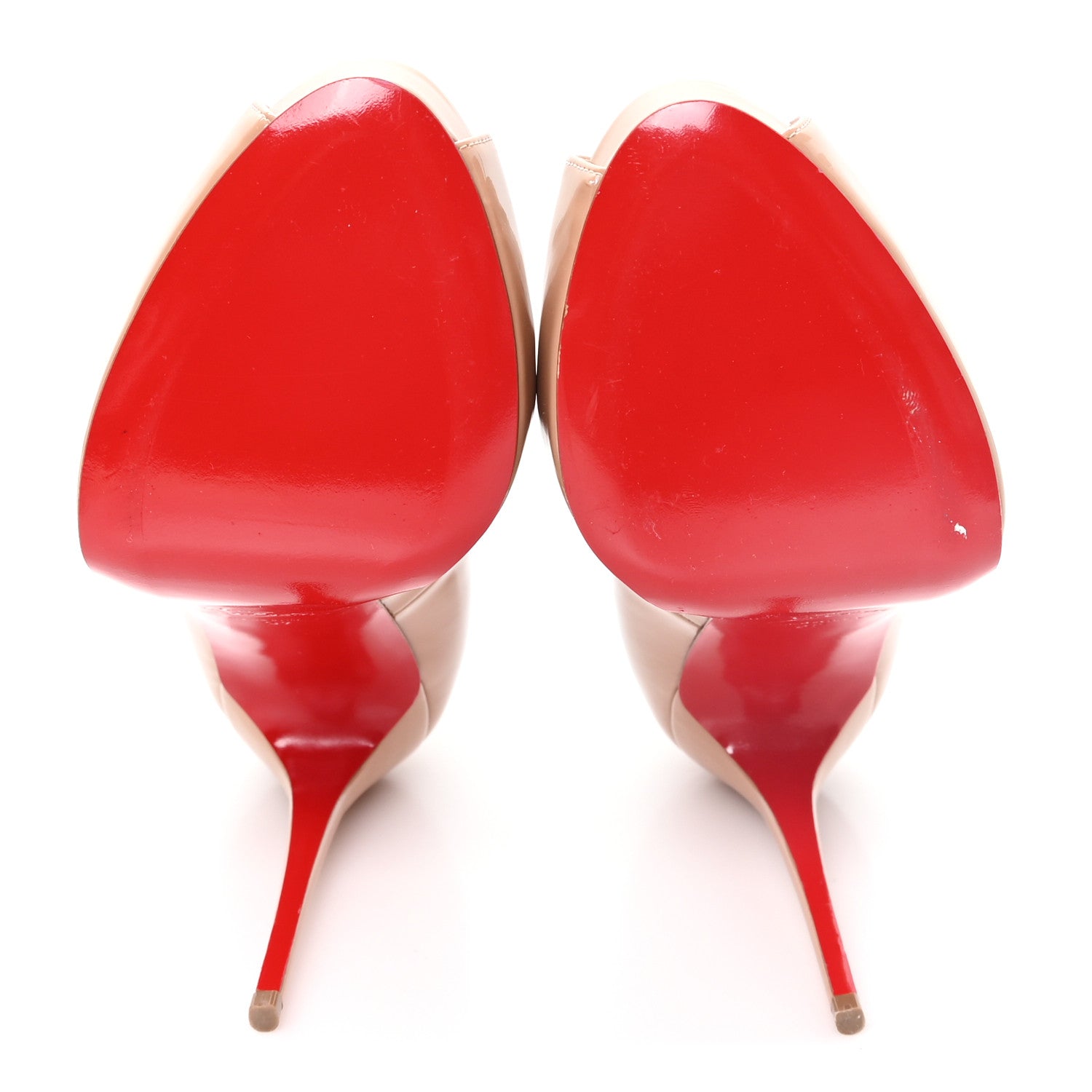 Christian Louboutin Patent New Very Prive 120 Pumps 37 Nude 6 of 8