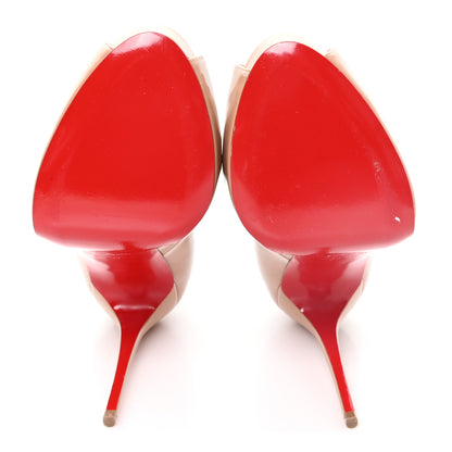 Christian Louboutin Patent New Very Prive 120 Pumps 37 Nude 6 of 8