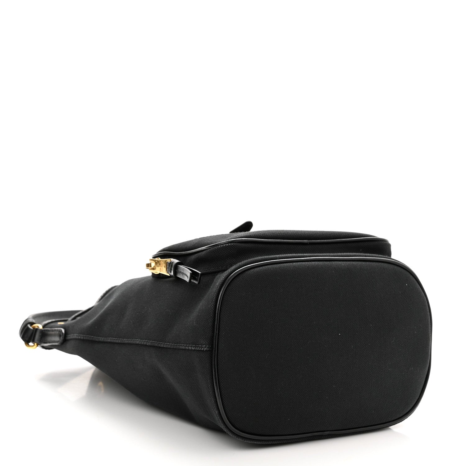 Prada Jacquard Logo Mini Bucket Bag Black 4 of 11