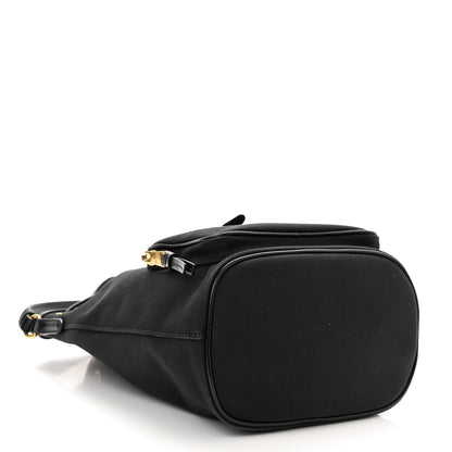 Prada Jacquard Logo Mini Bucket Bag Black 4 of 11