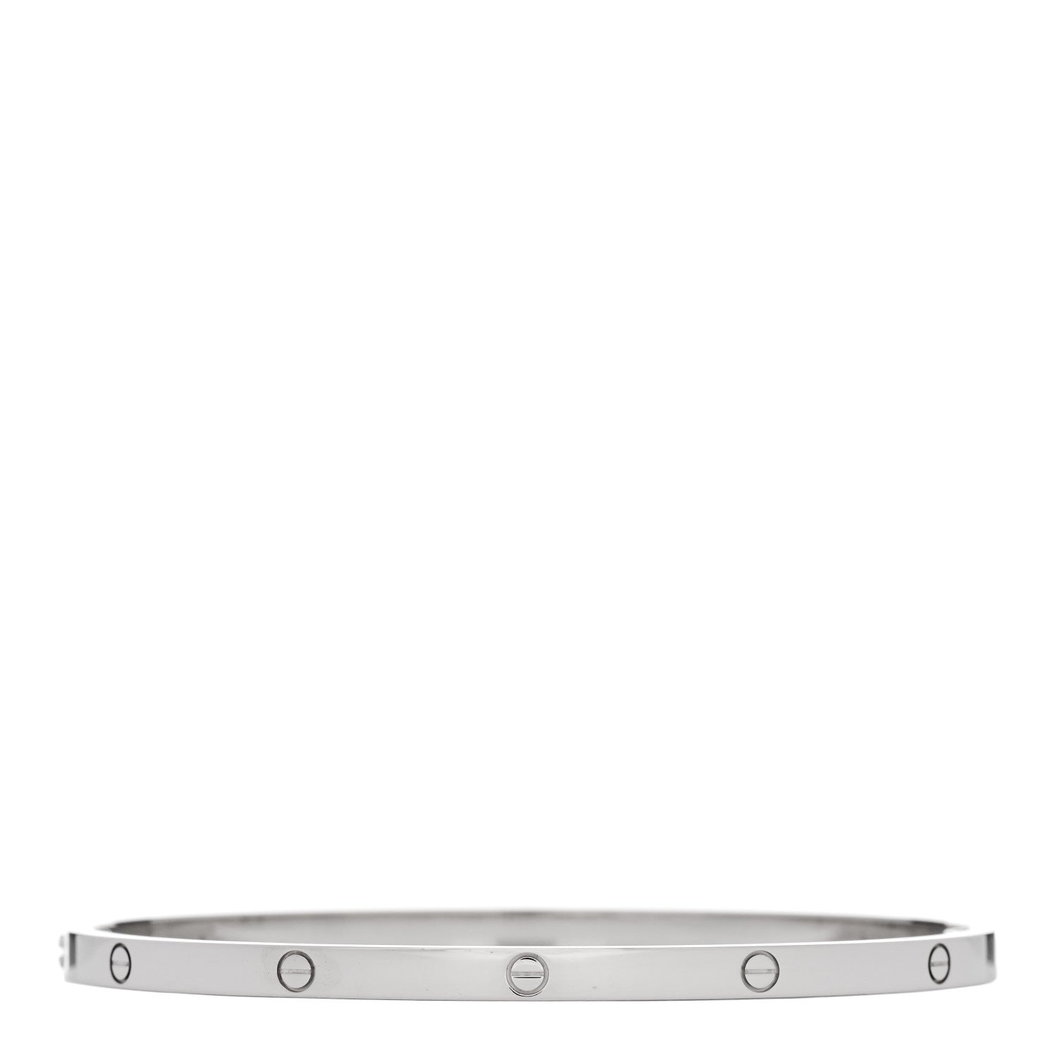 Cartier 18K White Gold Small LOVE Bracelet 19 2 of 8