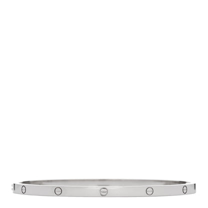 Cartier 18K White Gold Small LOVE Bracelet 19 2 of 8