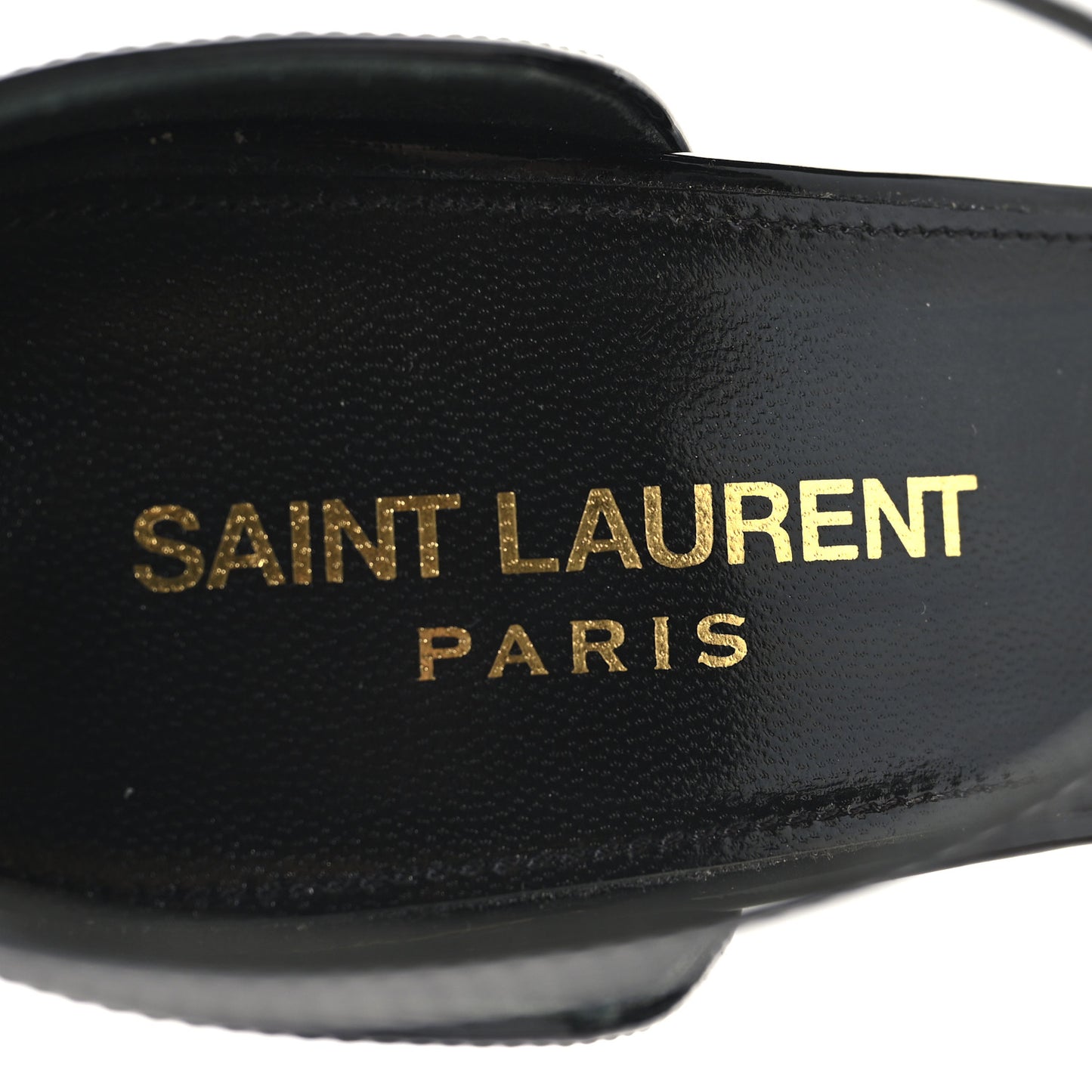 Patent Calfskin Opyum 110 Sandals 36 Black