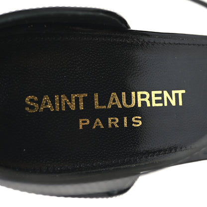 Saint Laurent Patent Calfskin Opyum 110 Sandals 36 Black 9 of 10