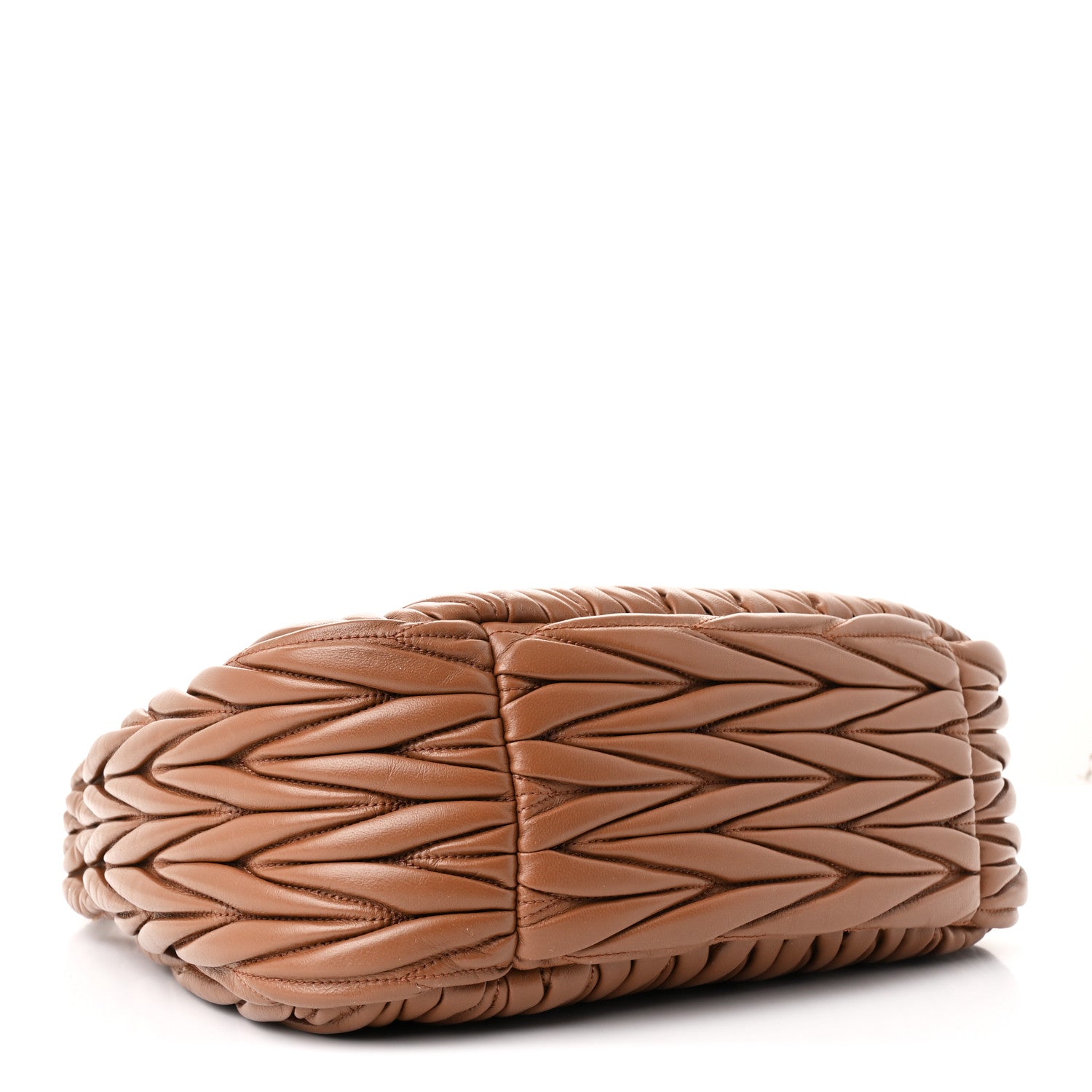 Miu Miu Nappa Matelasse Wander Large Hobo Cognac 4 of 10