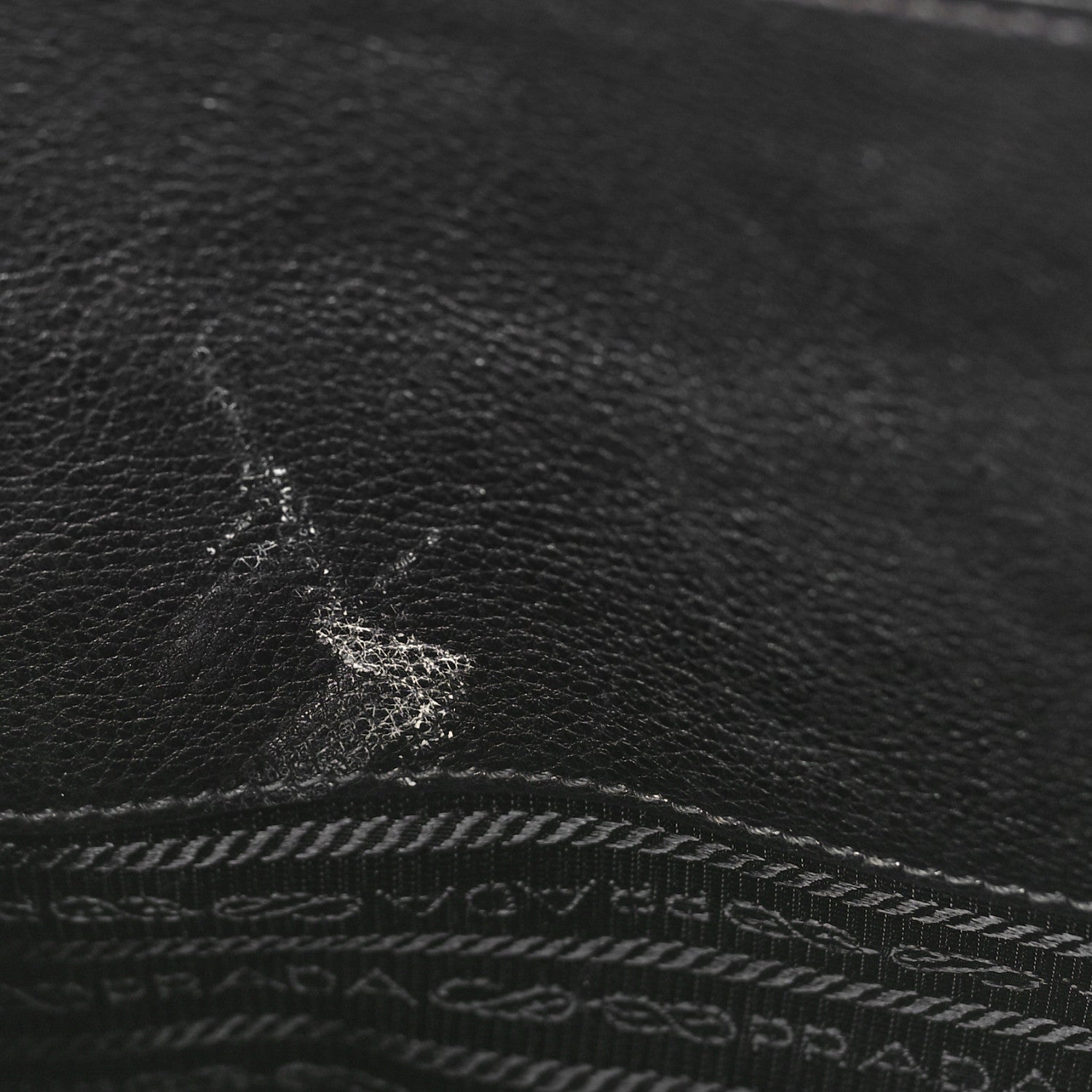 Prada Glace Calfskin Zip Tote Moro Black 9 of 12