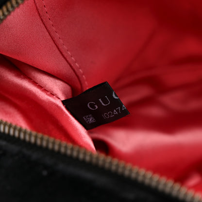 Gucci Velvet Matelasse Small GG Marmont Chain Shoulder Bag Black 8 of 11