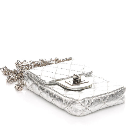 Chanel Aged Calfskin Quilted 2.55 Reissue Phone Case Silver 4 of 7