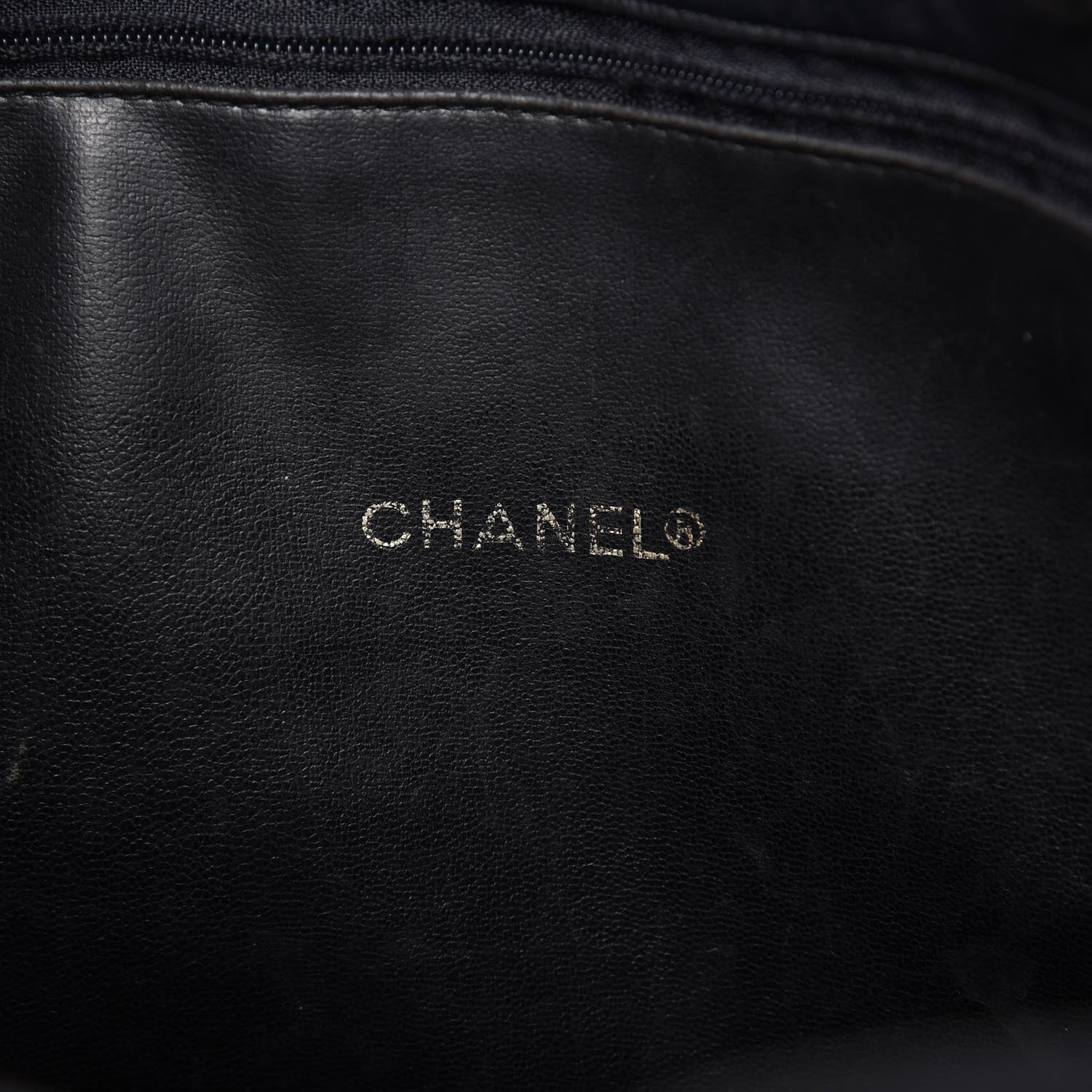 Chanel Lambskin Coated Canvas Shopping Tote Black 8 of 16