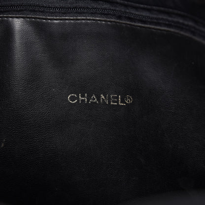 Chanel Lambskin Coated Canvas Shopping Tote Black 8 of 16