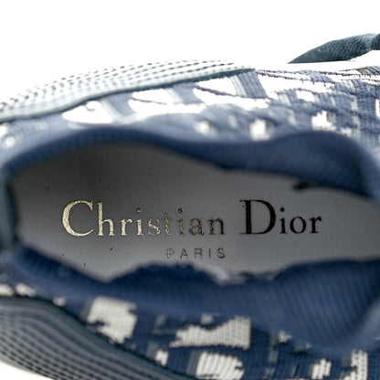 Christian Dior Technical Knit Calfskin Oblique Womens Walk'n Dior Mid Top Sneakers 39 Deep Blue 6 of 8